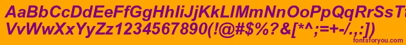 Aricyrbi Font – Purple Fonts on Orange Background