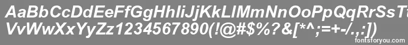 フォントAricyrbi – 灰色の背景に白い文字