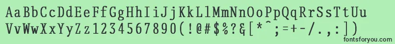 DelegateNormalCnBold Font – Black Fonts on Green Background