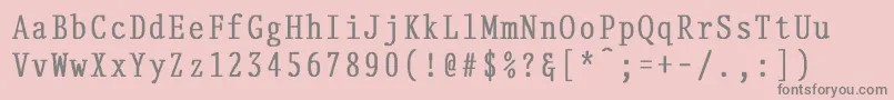 Police DelegateNormalCnBold – polices grises sur fond rose