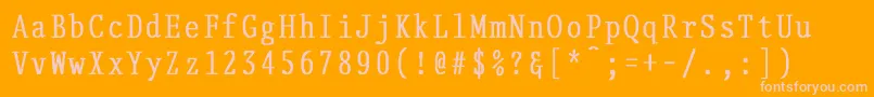 DelegateNormalCnBold Font – Pink Fonts on Orange Background