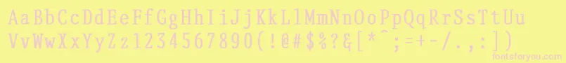 DelegateNormalCnBold Font – Pink Fonts on Yellow Background