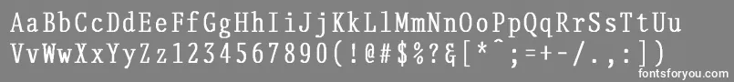 DelegateNormalCnBold Font – White Fonts on Gray Background