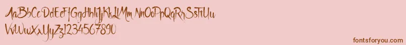 Godfeem Font – Brown Fonts on Pink Background