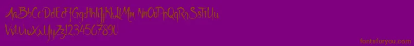 Godfeem Font – Brown Fonts on Purple Background
