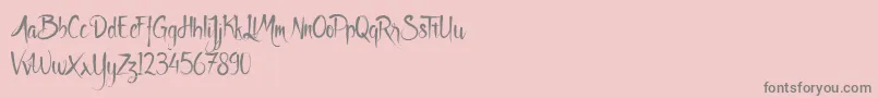 Godfeem Font – Gray Fonts on Pink Background