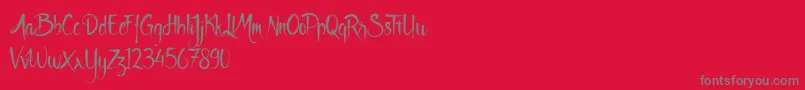 Godfeem Font – Gray Fonts on Red Background