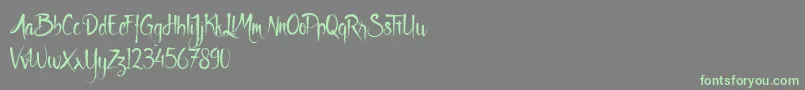 Godfeem Font – Green Fonts on Gray Background
