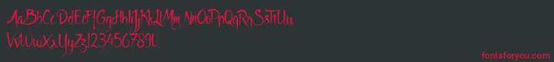 Godfeem Font – Red Fonts on Black Background