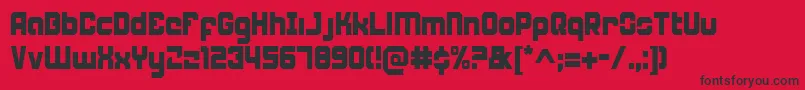 WeaponeerCondensed Font – Black Fonts on Red Background
