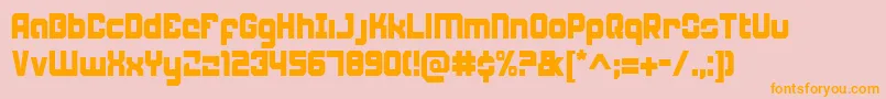 WeaponeerCondensed Font – Orange Fonts on Pink Background