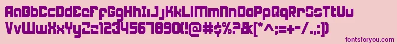 WeaponeerCondensed Font – Purple Fonts on Pink Background