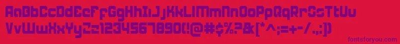 WeaponeerCondensed Font – Purple Fonts on Red Background