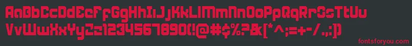 WeaponeerCondensed Font – Red Fonts on Black Background