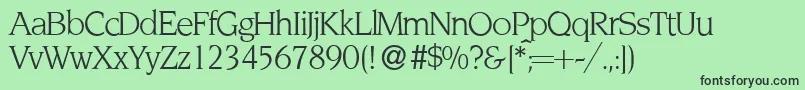 Więcej informacji o czcionce NoveltyRegular Czcionka NoveltyRegular – czarne czcionki na zielonym tle