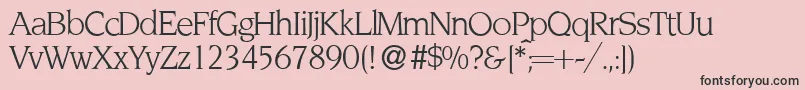 フォントNoveltyRegular – ピンクの背景に黒い文字