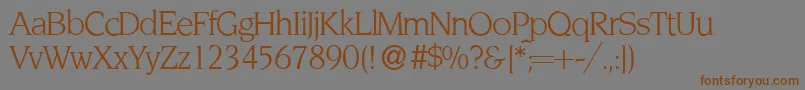 Подробнее о шрифте NoveltyRegular Шрифт NoveltyRegular – коричневые шрифты на сером фоне