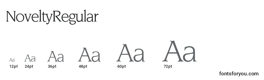 NoveltyRegular Font Sizes