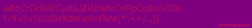 Шрифт University – красные шрифты на фиолетовом фоне