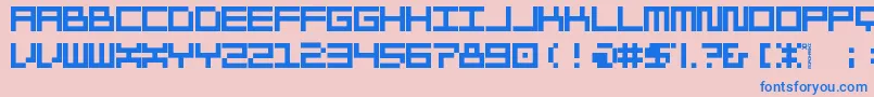 Morohashi Font – Blue Fonts on Pink Background