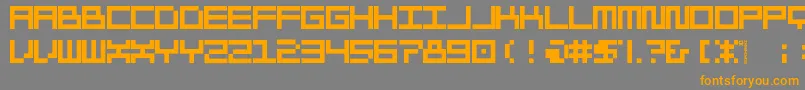 Morohashi Font – Orange Fonts on Gray Background