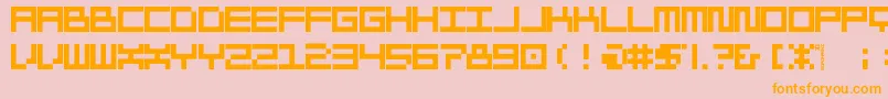 Morohashi Font – Orange Fonts on Pink Background