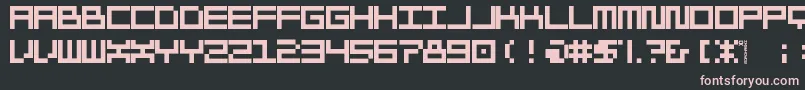 Morohashi Font – Pink Fonts on Black Background