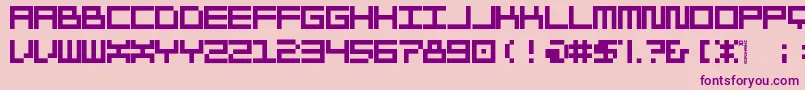 Morohashi Font – Purple Fonts on Pink Background