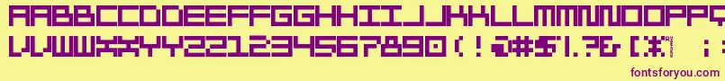 Morohashi Font – Purple Fonts on Yellow Background