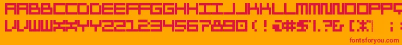 Morohashi Font – Red Fonts on Orange Background
