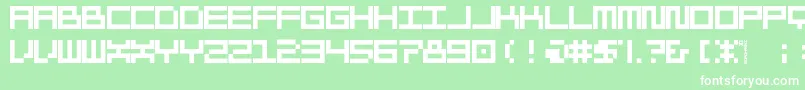 Morohashi Font – White Fonts on Green Background