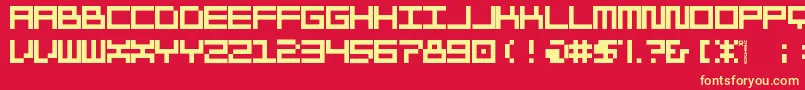 Morohashi Font – Yellow Fonts on Red Background