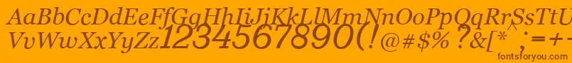 Шрифт Bm431Italic – коричневые шрифты на оранжевом фоне