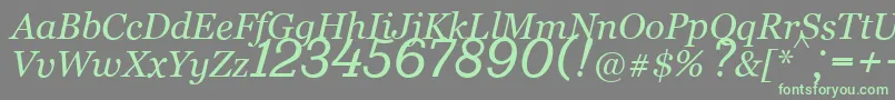 fuente Bm431Italic – Fuentes Verdes Sobre Fondo Gris