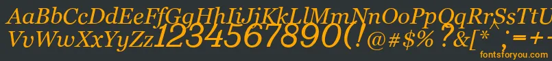 Bm431Italic Font – Orange Fonts on Black Background