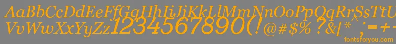 fuente Bm431Italic – Fuentes Naranjas Sobre Fondo Gris