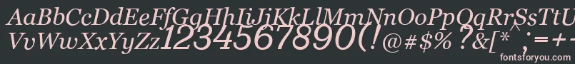 fuente Bm431Italic – Fuentes Rosadas Sobre Fondo Negro