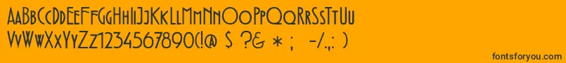 DkFledermaus Font – Black Fonts on Orange Background