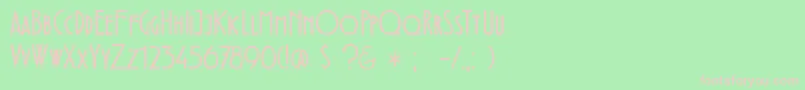 DkFledermaus Font – Pink Fonts on Green Background