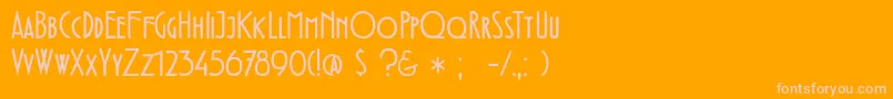 DkFledermaus Font – Pink Fonts on Orange Background