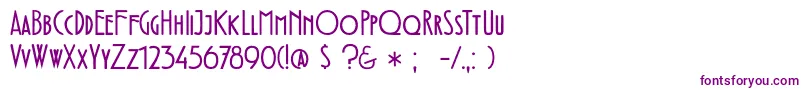 DkFledermaus Font – Purple Fonts on White Background