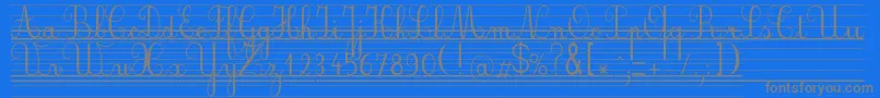 Seyesnde Font – Gray Fonts on Blue Background