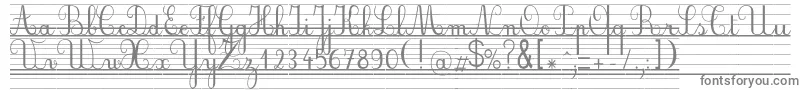 フォントSeyesnde – 白い背景に灰色の文字