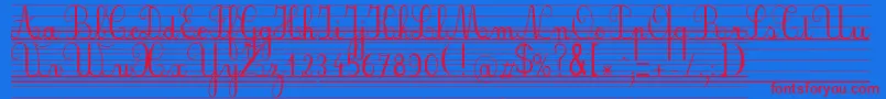 Seyesnde Font – Red Fonts on Blue Background