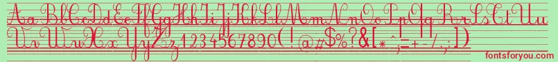 Seyesnde Font – Red Fonts on Green Background