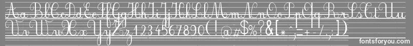 フォントSeyesnde – 灰色の背景に白い文字