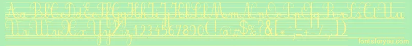 Seyesnde Font – Yellow Fonts on Green Background