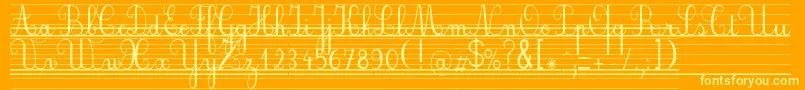 Seyesnde-fontti – keltaiset fontit oranssilla taustalla