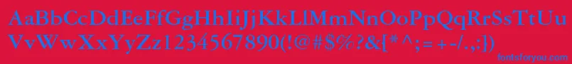 Garamond3ltstdBold Font – Blue Fonts on Red Background