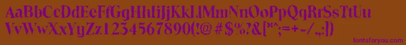 ToledorandomBold Font – Purple Fonts on Brown Background